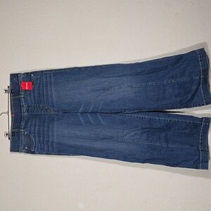 SPANX Blue Wide-Leg Jeans